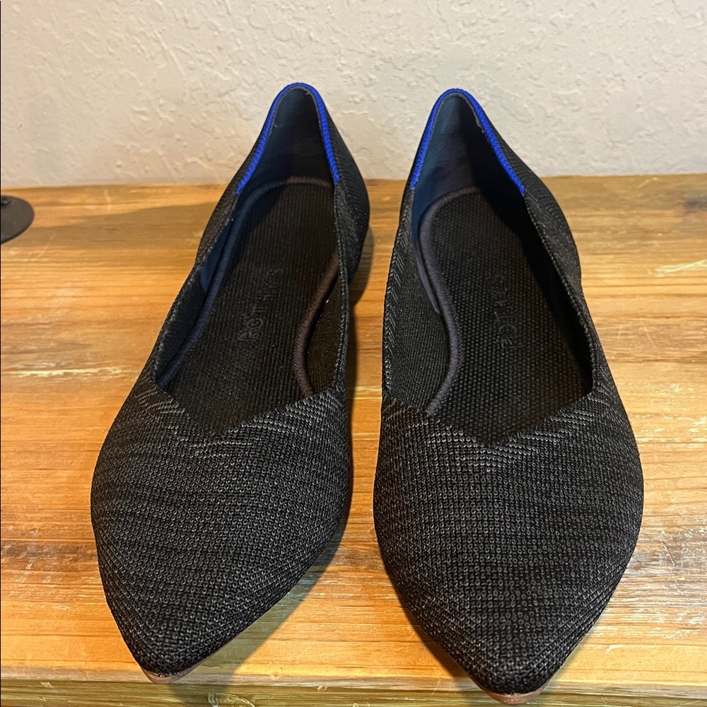 Rothy's Pointed Knit Flats in Black size 9 - Picture 2 of 8